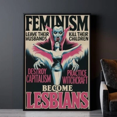 Feminism Propaganda Poster,Retro Feminist Art,Wall Art,Retro Poster,Room Decor - Image 1 of 4