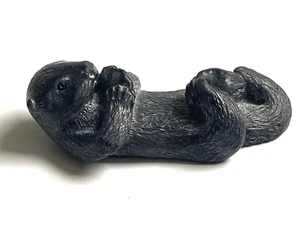 Vintage kanadischer WOLF ORIGINAL handgefertigter Otter schwimmendes Dekor Figur - Bild 1 von 6
