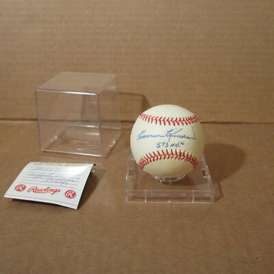 Harmon Killebrew 573 HR's Autographed Signed Baseball Rawlings in Case - Image 1 of 4