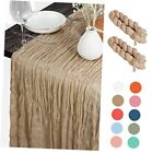 2 Pack Table Runners - SGAOFIEE 10ft Cheesecloth Table Runner,35x120 Beige