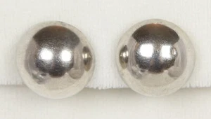 "Pendientes cúpula vintage de plata esterlina de México con rosca trasera de 3/4"" de diámetro" - Imagen 1 de 3