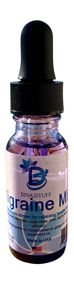Migraine Mix Essential Oil Blend for Help with Headaches, Diva Stuff
