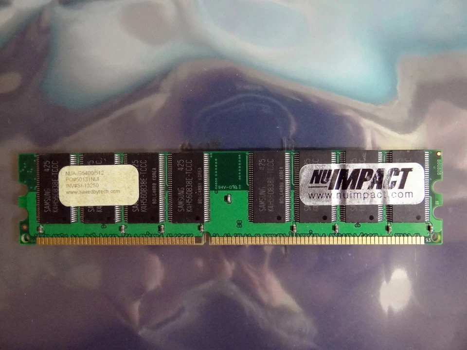 Nuimpact Samsung 512MB k4h560838e-tccc DDR PC3200 400Mhz Desktop Memory RAM - Image 1 of 4