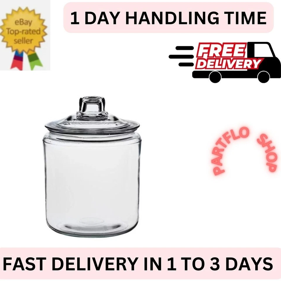 Anchor Hocking Heritage Hill Glass Jar with Lid, 1 Gallon - Image 1 of 4