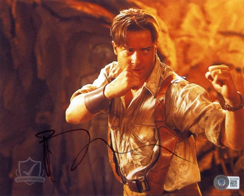 Brendan Fraser THE MUMMY Signed 10x8 Photo Beckett Certified BG26988 Cover