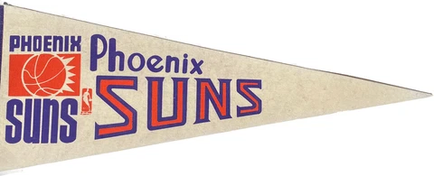 Vintage 1980s Phoenix Suns Full Size NBA Pennant Cover