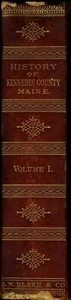 KENNEBEC COUNTY MAINE 1799 - 1892 VOL. I ILLUSTRATED HISTORY LEATHER LE ME BOOK - Picture 1 of 4