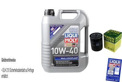 LIQUI MOLY, MANN-FILTER INSPEKTIONSKIT FILTER LIQUI MOLY ÖL 5L 10W-40 für Fiat Punto Van 176L 1.7 D 124