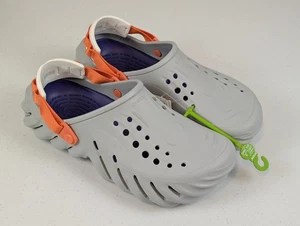 Crocs Echo Clog 'Mirage' Gray Orange Purple M10/W12 Brand New 207937-1NM - Picture 1 of 11