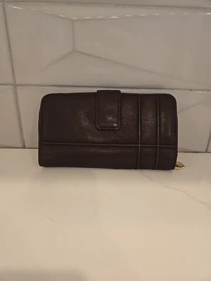 Genuine Brown Leather Wallet By Princess Gardner  7.5" Wide - Image 1 of 4