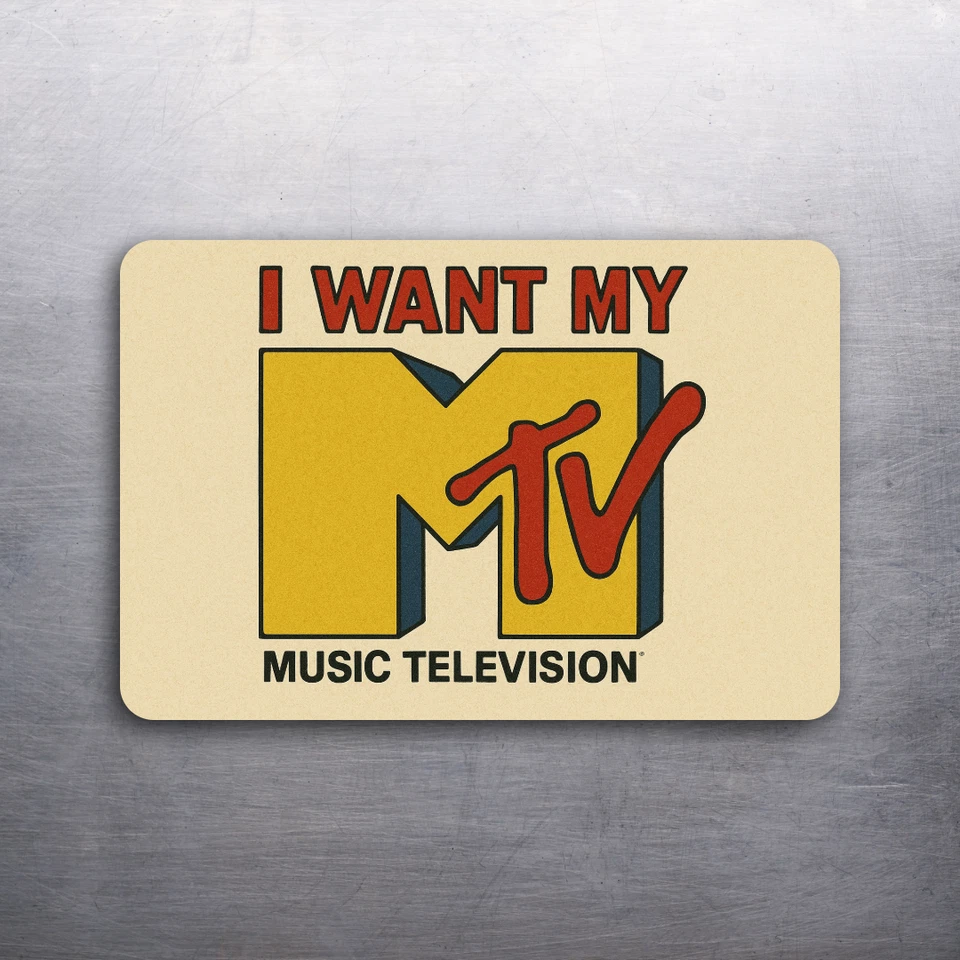 3x 2 Vintage 80's I want my MTV Music Art Fridge Refrigerator Magnet - Image 1 of 1