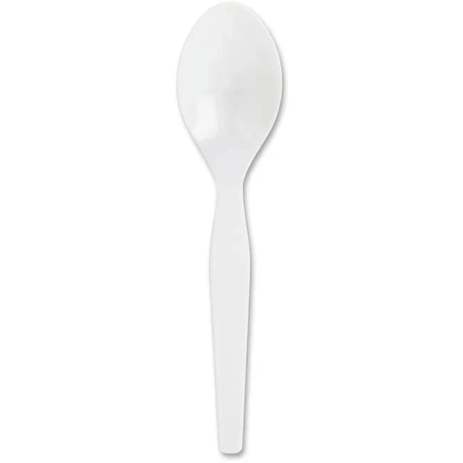 Genuine Joe GJO30402 Heavyweight Disposable Spoons - White  1000 Carton - Image 1 of 1