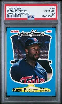 126855631 Kirby Puckett 1990 Fleer #28 Award Winners PSA 10 - Image 1 of 3