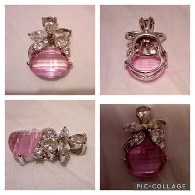 Bonito colgante TOPACIO rosa con cristales de Swarovski Foto 1 de 4