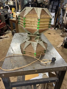 antica lampada da tavolo arte tramp altezza 16” anni 60 Woodstock Works - Foto 1 di 12