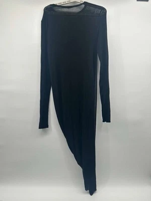 Marcella Moda New York Women’s Asymetrical Side Twist Knit Dress Black Dressy M - Image 1 of 4