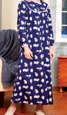 Lanz of Salzburg Sleepwear Dog Lovers Size XS 100% Cotton Flannel Navy  - Image 1 of 4