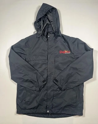 Dollywood Jacket Mens Medium Black Hooded Full Zip Embroidered Port Authority - Image 1 of 4