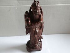 Hand Carved Wooden  Confucius/Old Man Chinese Statue