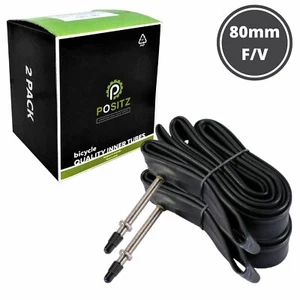 2x Positz Road Bike Tubes 700 x 18/25 Long 80mm Presta Valve fr Deep Dish Wheels - Picture 1 of 1