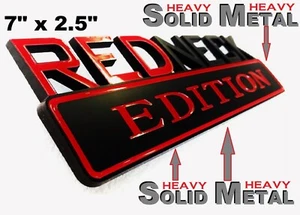 SOLID METAL Redneck Edition BEAUTIFUL EMBLEM Volkswagen beetle Ornament Badge - Picture 1 of 6