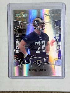 2008 Score Inscription Chris Long Rookie RC Autograph Eagles /50 Green Light Pod - Picture 1 of 2