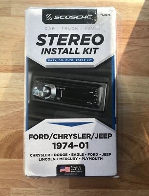 New Scosche FCJ2076 Car Truck SUV Stereo Install Kit Ford/Chrysler/Jeep 1974-01 - Image 1 of 4
