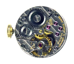 Longines Cal 320 Armbanduhrwerk, Blk Zifferblatt. 18K Krone & Zeiger. TOP - Bild 1 von 4