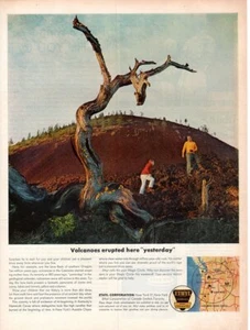 Impresión publicitaria vintage Gas Oil Ethyl Corp Southern Oregon Lava Beds Volcano - Imagen 1 de 1