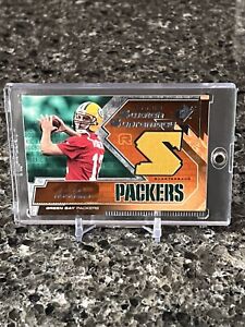 2005 SPx Football Aaron Rodgers RS-AR Rookie Swatch Supremacy RC