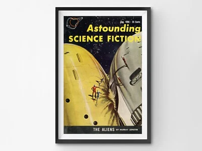 Science Fiction POSTER (up to 24" x 36") August 1959 - Vintage - Space - SciFi - Image 1 of 4