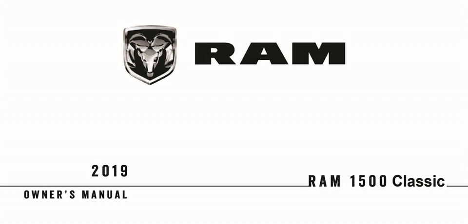 2019 Dodge Ram 1500 Classic Truck Owners Manual User Guide - Image 1 of 1
