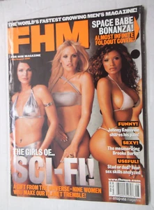 FHM MAGAZINE JULY AUGUST 2001 SCI-FI SPACE GIRLS JOHNNY KNOXVILLE BROOKE BURKE - Picture 1 of 2