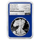 2021-W Proof $1 Type 1 American Silver Eagle Congratulations Set Ngc Pf69uc F...