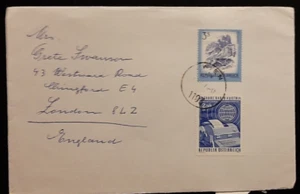 (AUT-202) AUSTRIA 1974 Dirigido Viena a Londres con sellos Sg:AT 1680,1694 - Imagen 1 de 2