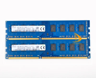 SK Hynix DDR3 RAM 8 GB 2X 4 GB 2Rx8 PC3-12800 1600MHz 240PIN DIMM Desktop Memory - Image 1 of 4