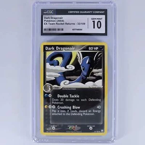 CGC 10 Dark Dragonair 32/109 Uncommon Pokemon EX Team Rocket Returns - Picture 1 of 2