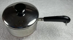 Vtg 1801 Revere Ware 1qt Sauce Pot with Lid Copper Bottom Clinton ILL USA *READ* - Picture 1 of 17