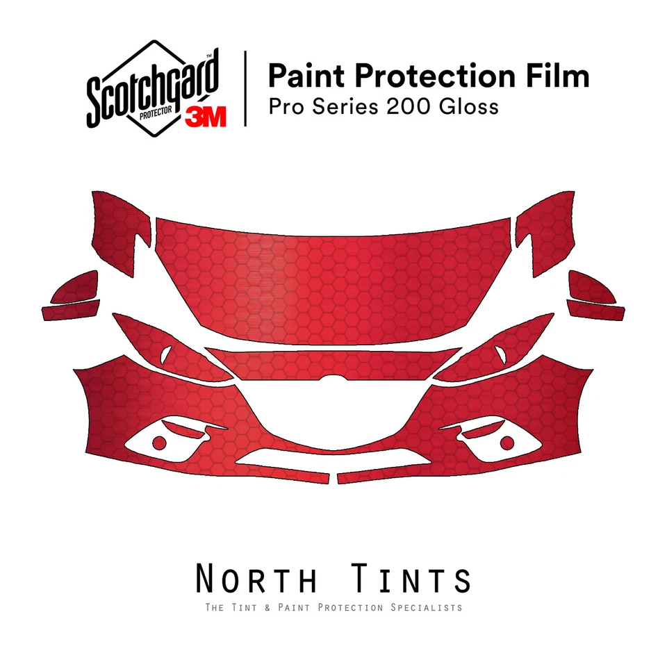 Mazda 3 2014-2016 Serie 3M PRO Película de Protección de Pintura Precortada Sujetador Transparente Kit PPF Foto 1 de 4
