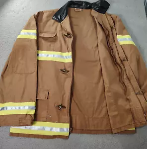 Get Real Gear By Aeromax Jacket Mens Large Brown Reflective Glow Gear Mechanical - Picture 1 of 12