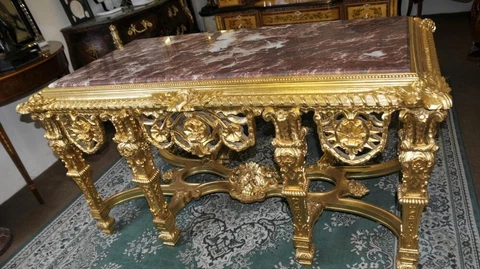 French Louis XV Gilt Console Table Tables Baroque Hall Cover