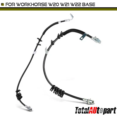 2x Manguera hidráulica de freno con soporte para caballo de batalla W20 W21 base trasera izquierda y derecha Foto 1 de 4