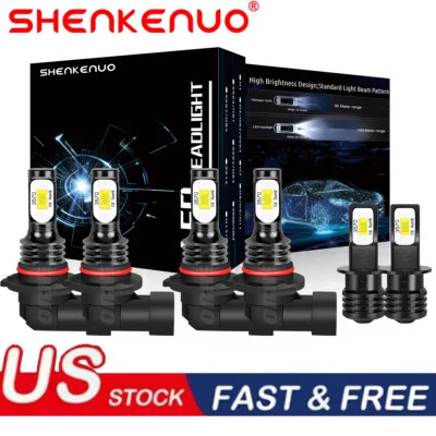 For Chrysler 300M 1999-2004 6000K LED Headlight + Fog Lights Bulbs Combo Kit 6pc - Image 1 of 4