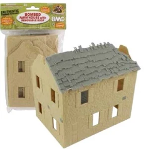 PLAYSETS 54mm Bombed Farm House (BMC Toys) PYS49996 - Picture 1 of 1