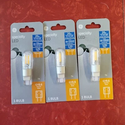 New LED T4 GY8.6 Clear ~ 120 Volt 20 Watt 170 Lumens ~ Specialty Bulb 3 Pack  - Image 1 of 2