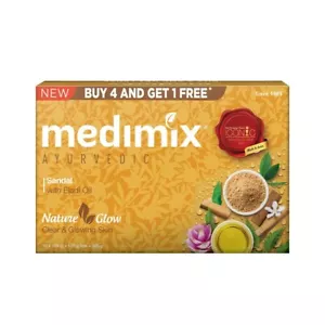 Medimix Ayurvedic Sandal Bathing Soap with Eladi Oil 125g Buy 4 Get 1 EXTRA - Picture 1 of 7