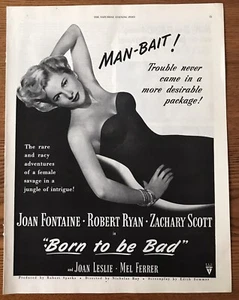 Anuncio de película Man Bait 1950 con Joan Fontaine, Robert Ryan - Imagen 1 de 1