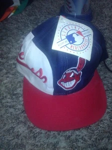 Vintage MLB Cleveland Indians 1990s NWT Logo 7 Snapback Cap / Hat - Picture 1 of 5