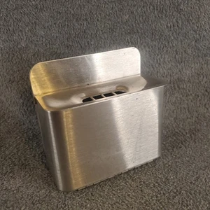 Stainless Steel Outdoor Wall mount Ashtray Hinged Top  - Picture 1 of 15
