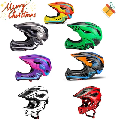 ROCKBROS Kinderhelm Fahrradhelm Integralhelm mit Abnehmbaren Kinnschutz Jugend - Bild 1 von 4